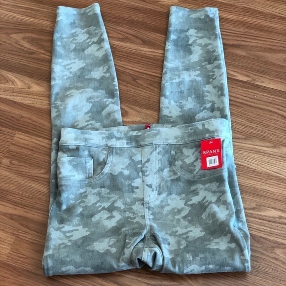 SPANX Jean-ish Ankle Leggings Stone Wash Camo - Picture 14 of 16